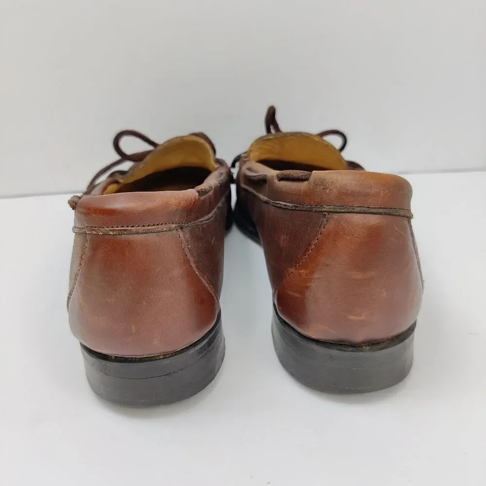 Barrie ltd Booters Mens Slip on Loafers in Brown Leather Sz 8.5 M Mocc Toe